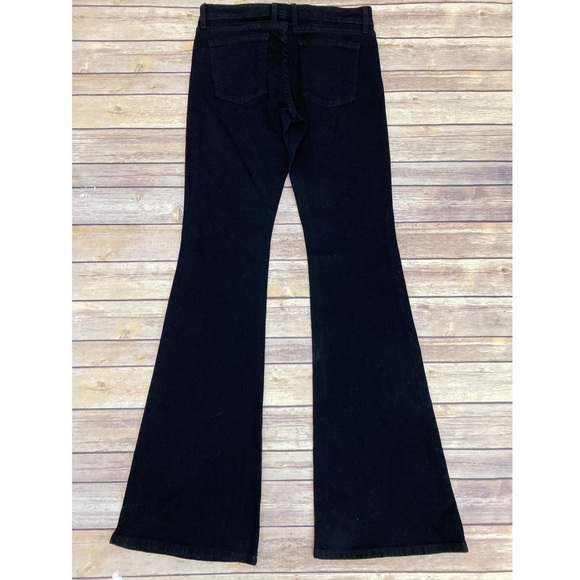 Pistola Mid-Rise Black Denim Stretch Flare Jeans - Picture 2 of 4